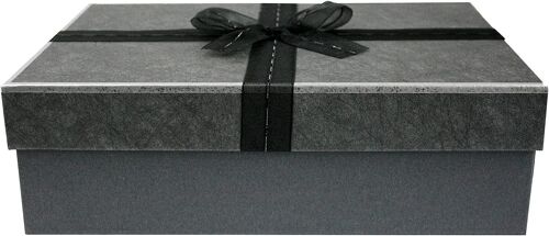 Dark Grey Box with Dark Grey Lid - 24.5 x 17 x 6.5 cm
