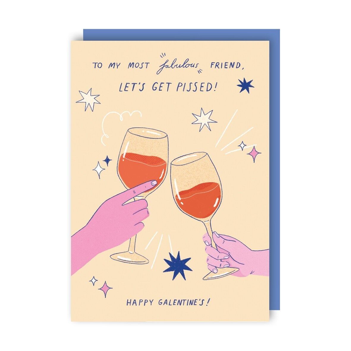 Let's Get Pissed Galentines Card pack da 6