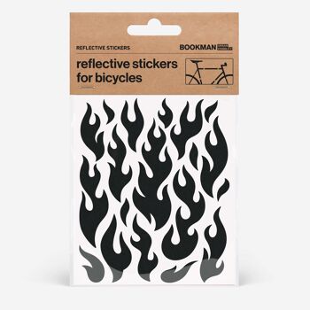 Stickers Réfléchissants Flammes Noir