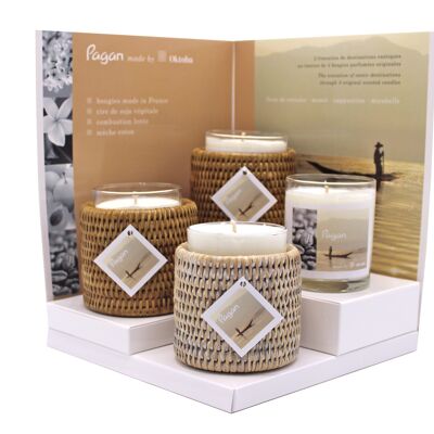 Starter kit 4 scented candles + 4 candle covers + POS
