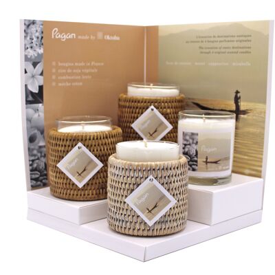 Starter kit 4 scented candles + 4 candle covers + POS