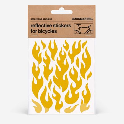 Reflective Stickers Flames Yellow