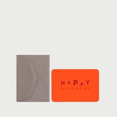MINI CARD + ENVELOPE HAPPY BIRTHDAY red
