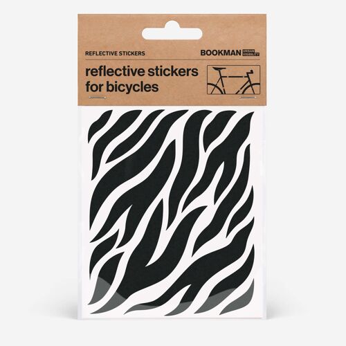 Reflective Stickers Zebra Black