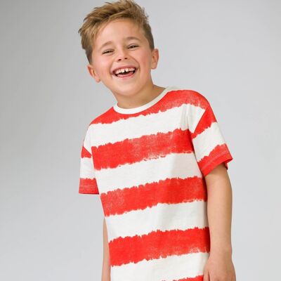 Gestreiftes Jungen-T-Shirt CUERTO