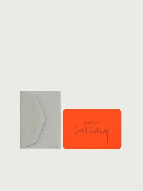 MINI CARTE + ENVELOPPE HAPPY BIRTHDAY or