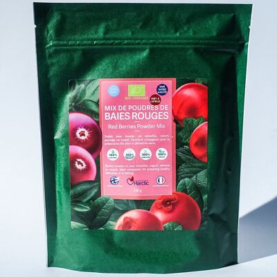 Mezcla de frutos rojos orgánicos en polvo