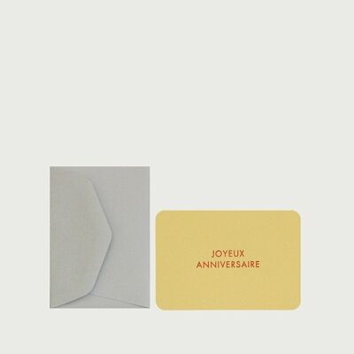 Mini carte + enveloppe joyeux anniversaire