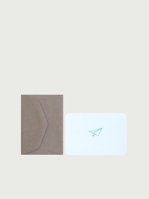 Mini carte + enveloppe avion