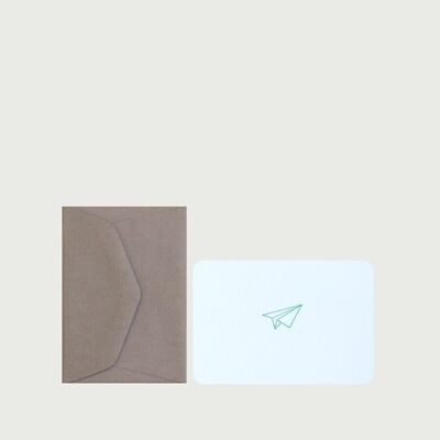 Mini carte + enveloppe avion