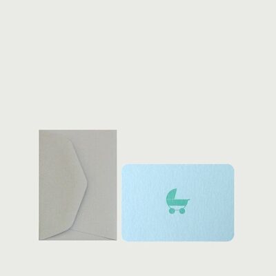 Mini carte + enveloppe berceau
