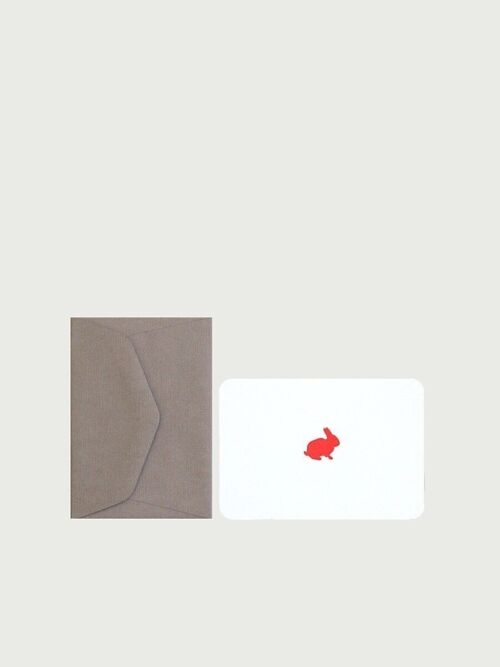 Mini carte + enveloppe lapin