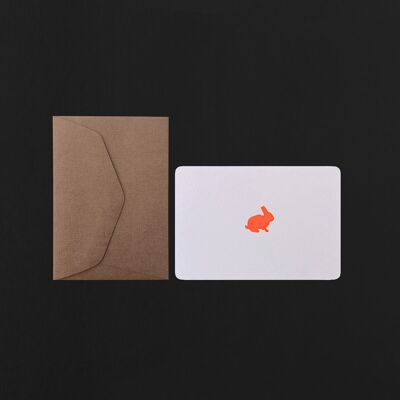 Mini carte + enveloppe lapin