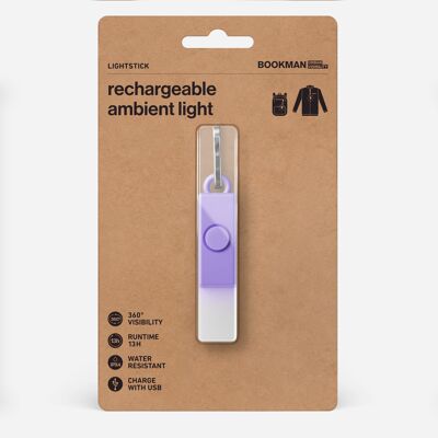 Rechargeable Ambient Light - Zipper Lightstick Lavender
