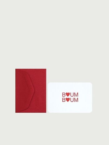 Mini carte + enveloppe boum boum