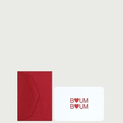 Mini carte + enveloppe boum boum