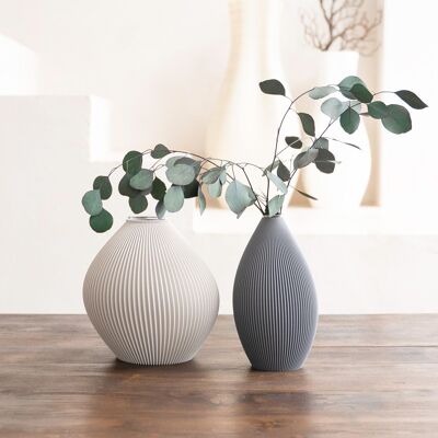 Bent 1 Vase | recycelte Materialien | inkl. Glaseinsatz | 16 Farben | recycelbar | klimaneutral | Deko | Frühling | Sommer