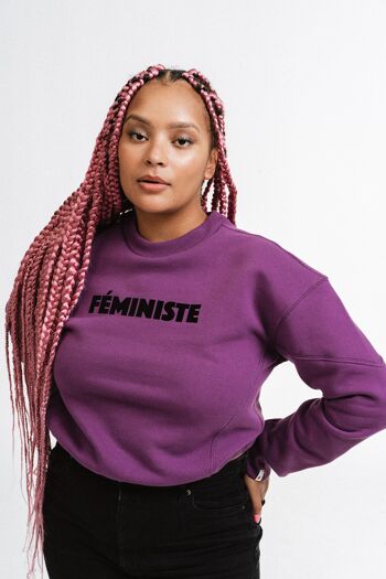 Sweatshirt cropped : FÉMINISTE  ✊ 1