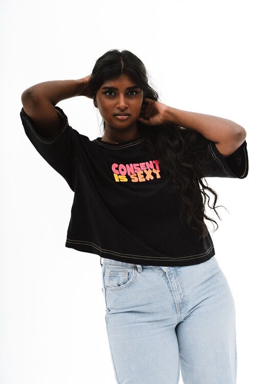 Teeshirt carré : CONSENT IS SEXY 🍑
