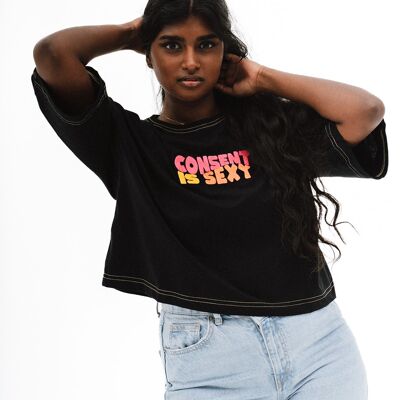 Square T-shirt: Consent is sexy 🍑
