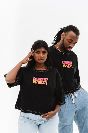 Teeshirt carré : CONSENT IS SEXY 🍑 4