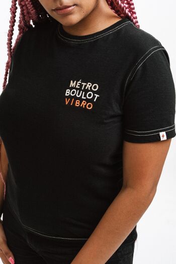 Teeshirt ajusté : MÉTRO, BOULOT, VIBRO Ⓜ️ 💼 💦 3