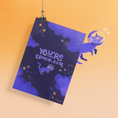 Print : Carte postaleYOU'RE SPACE-CIAL 🐱