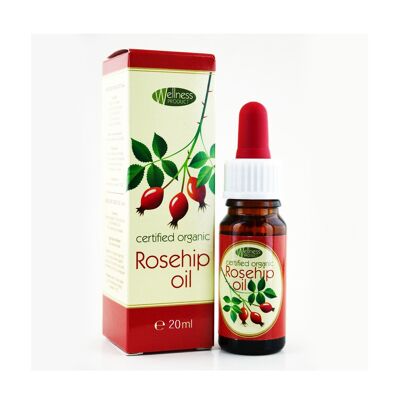 Olio di rosa canina per viso e corpo - Certificato biologico, 20 ml