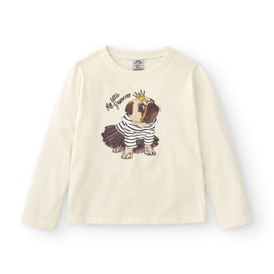 Girl's ivory T-shirt CAPUG