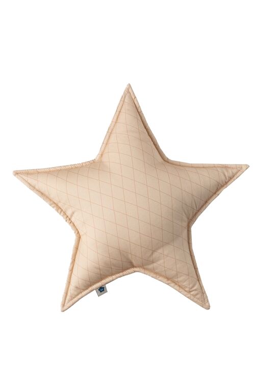 Beige Christmas Star Cushion