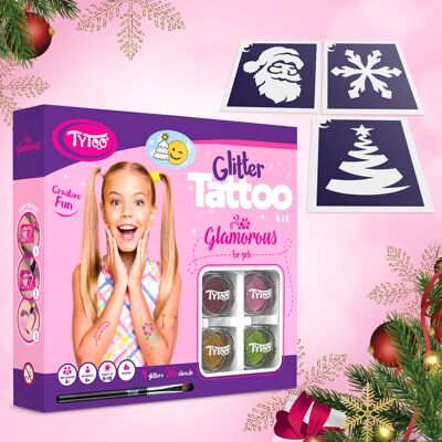 Kit per tatuaggi TyToo Glamorous Glitter - Edizione natalizia