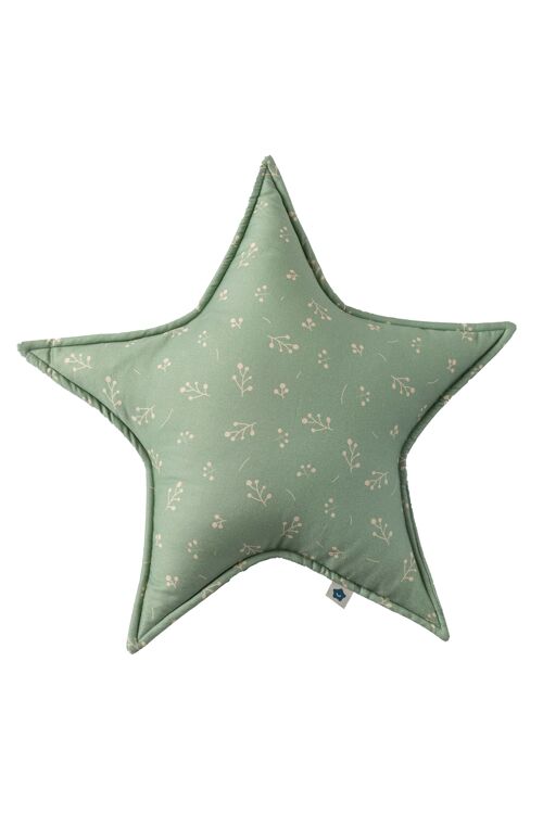 Green Christmas Star Cushion