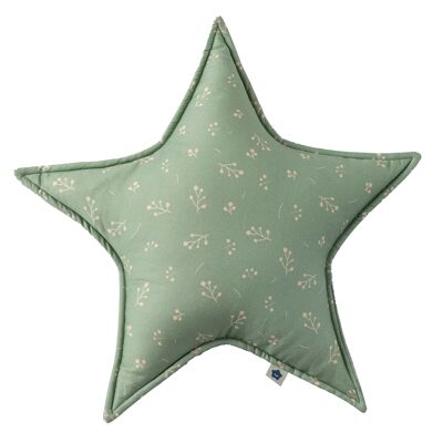 Green Christmas Star Cushion