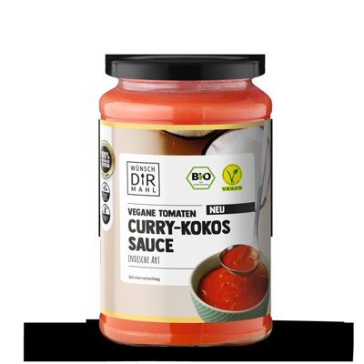 Salsa de tomate al curry y coco 380ml