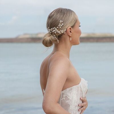 Lotis Clear Hairpins Gold Hair Accessory Bride