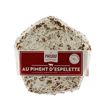 Saucisson sec sans peau au piment d'espelette - 220g - Philou Normand