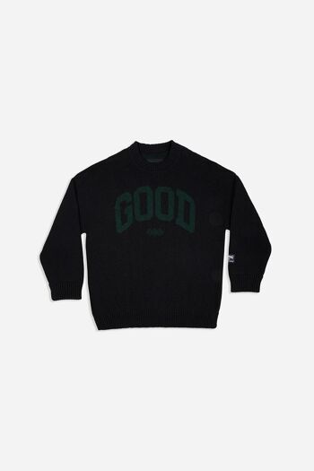 GOODBOIS - COL ROND EN MAILLE ALUMNI NOIR 1