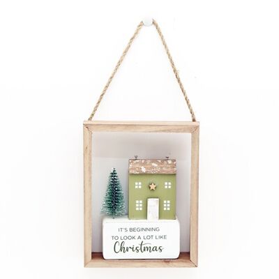 Christmas House Hanging Decoration 15cm