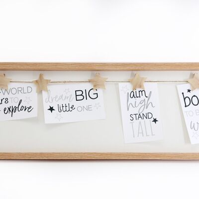 Photo Frame With Star Pegs For Five Photographs