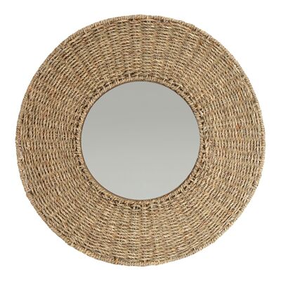 Miroir en Jonc de Mer Naturel 50cm