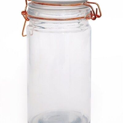 Kitchen Storage Jar With Copper Clip 20cm