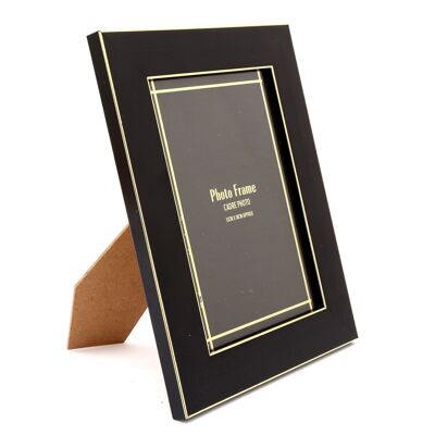 Black And Gold Edged Photo Frame 5x7"