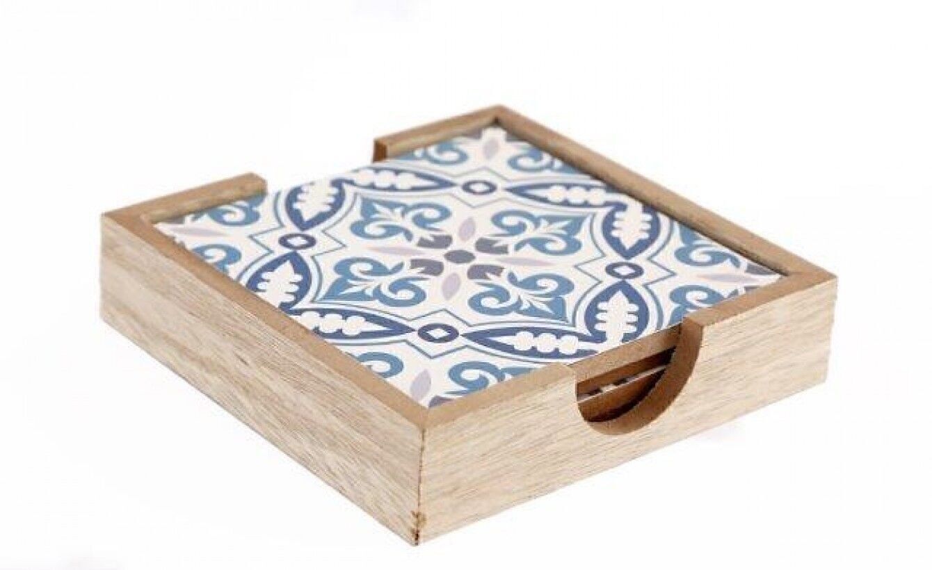 Set di 4 sottobicchieri Serenity Square