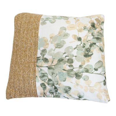 Coussin décoratif imprimé feuille de marguerite 40 cm