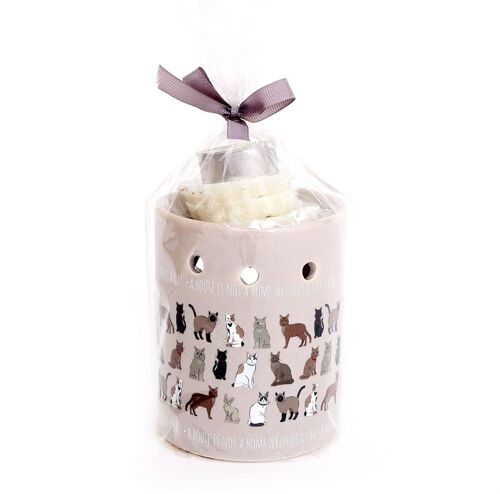 Pet Cat Design Oil Burner with Wax Melts