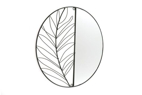 Synergy Metal Wall Leaf Mirror 50cm