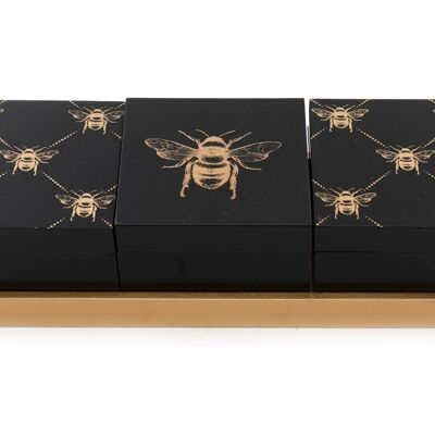 Ensemble de 3 boîtes de rangement pour abeilles