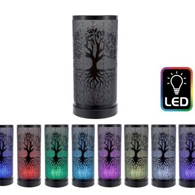 Schwarzer LED-Ölbrenner Baum des Lebens