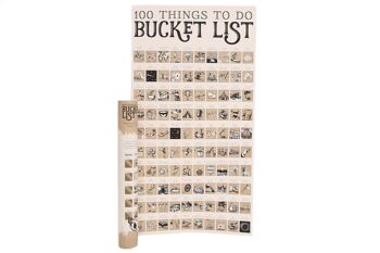 Affiche à gratter Bucket List 74 cm