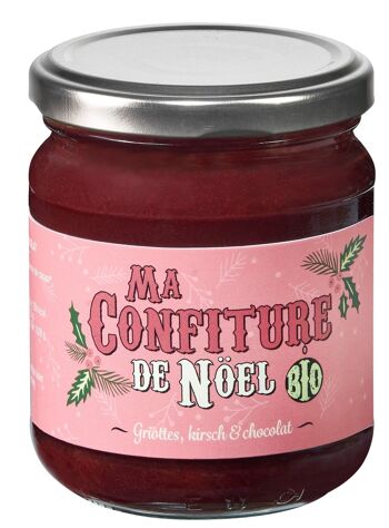 Confiture artisanale de noël bio griotte, kirsch, chocolat - 220 g 1